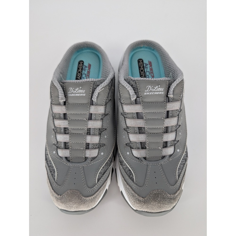 Skechers D'Lites Resilient Mule Sneakers Womens 9 Gray Slip On Retro Y2K Chunky - Picture 4 of 8